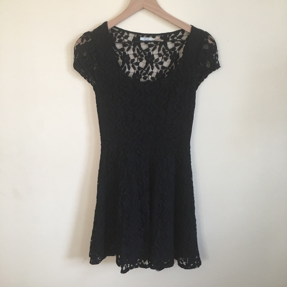 Kimchi Blue Lace Black Fit & Flare Dress